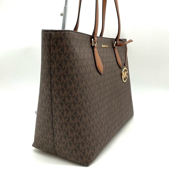 Michael Kors Bag Large Sheila Mf Tote Bag Brown/Gold - Picture 4 of 11